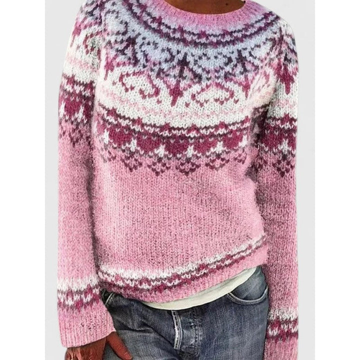 Yvanderrah | Fair Isle Yoke Relaxed Sweater