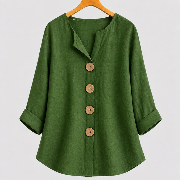 Amira | Button-Front Relaxed Blouse