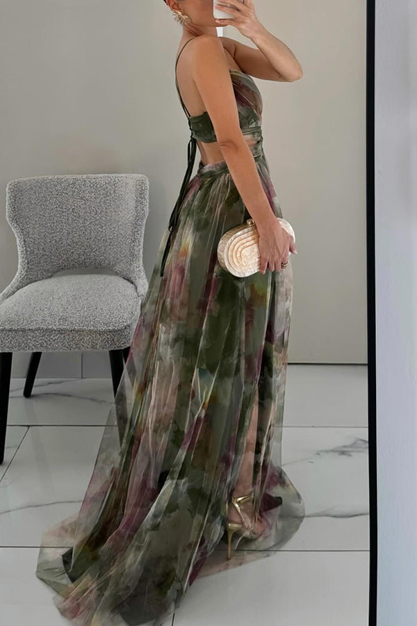 Gardenia | Long Floral Print Dress
