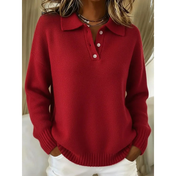 Leonie | Relaxed Polo Collar Sweater