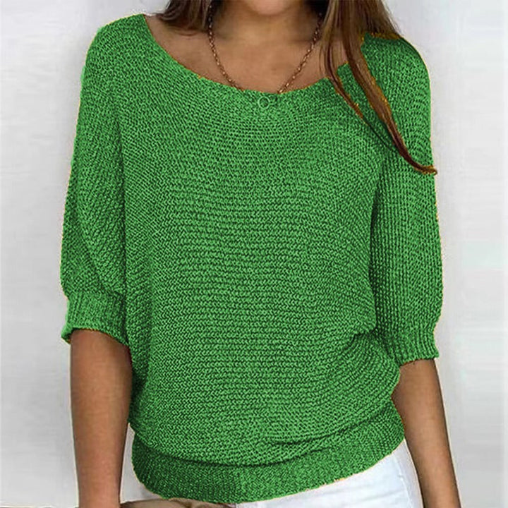 Brigitte | Relaxed Knit Off-Shoulder Sweater
