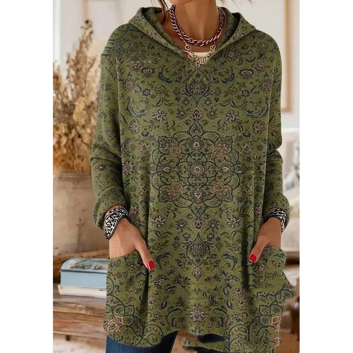 Lizzy | Hooded Retro Print Tunic