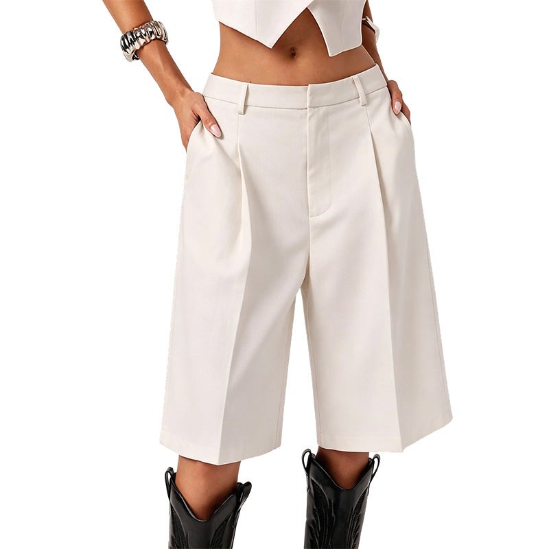 Clara | Relaxed Wide-Leg Bermuda Shorts