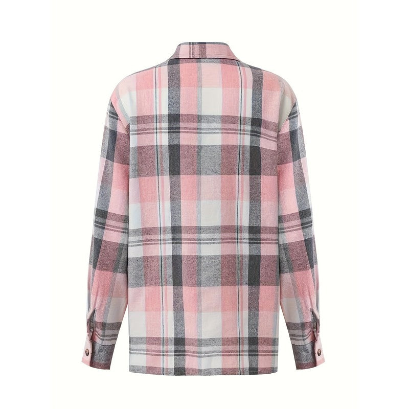 Margot | Oversized Plaid Long-Sleeve Shirt