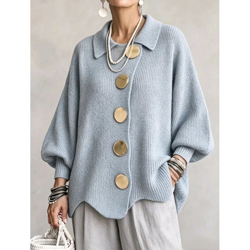 Victoire | Oversized Shirt-Collar Cardigan
