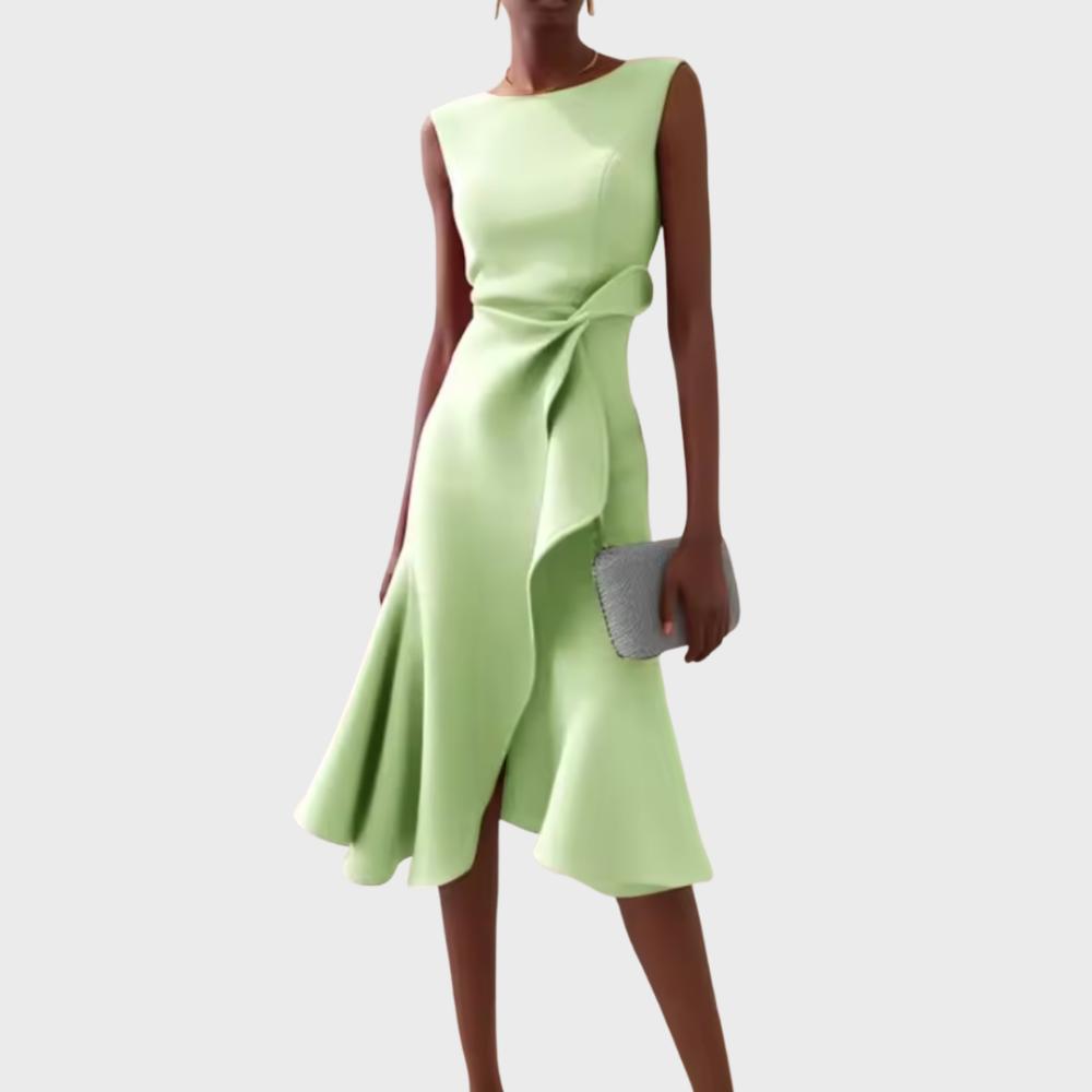 Scarlett | Draped Asymmetric Midi Dress