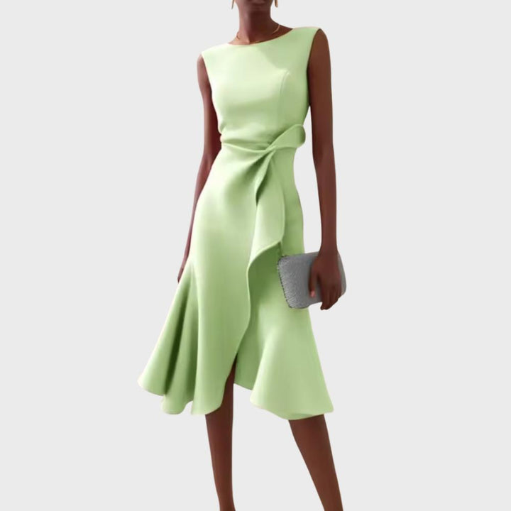 Scarlett | Draped Asymmetric Midi Dress