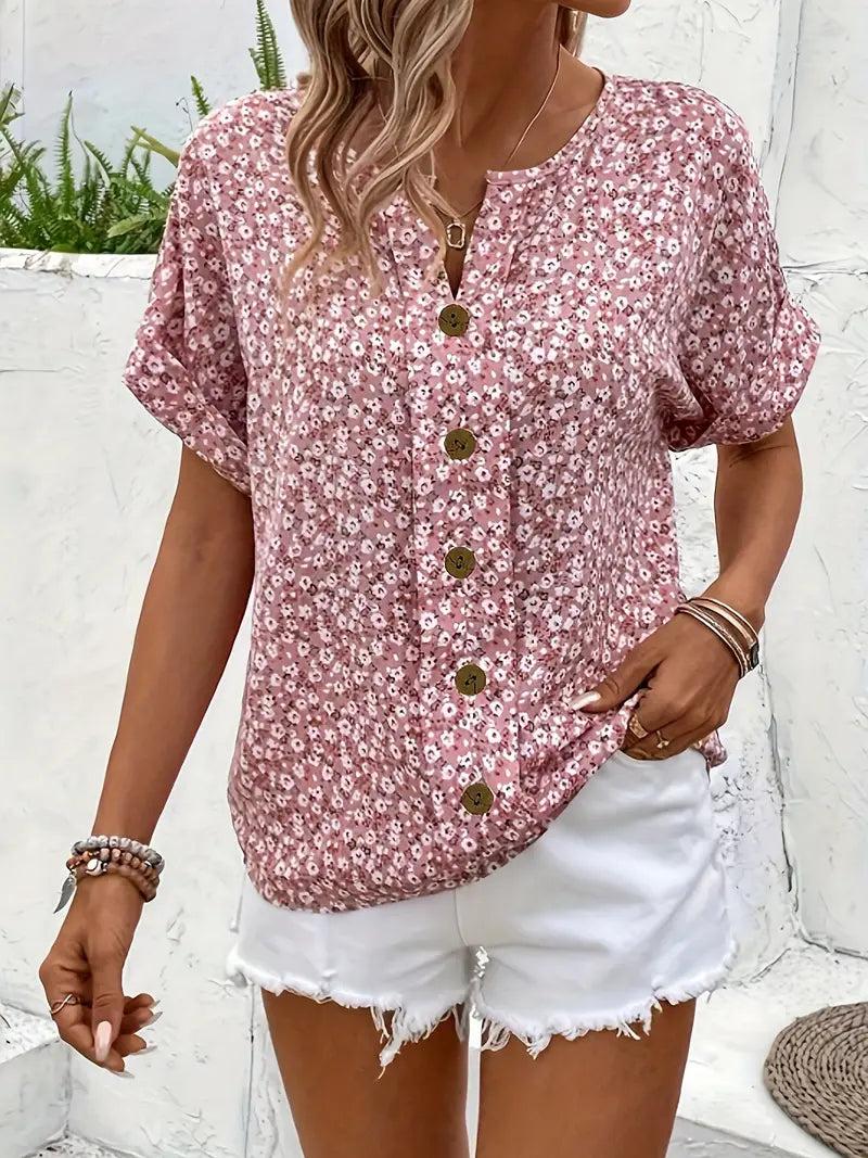 Caroline | Chic Floral Print Blouse