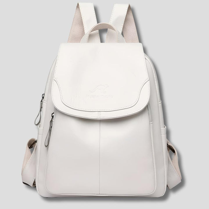 Caroline | Anti-Theft Leather Backpack for Stylish Women