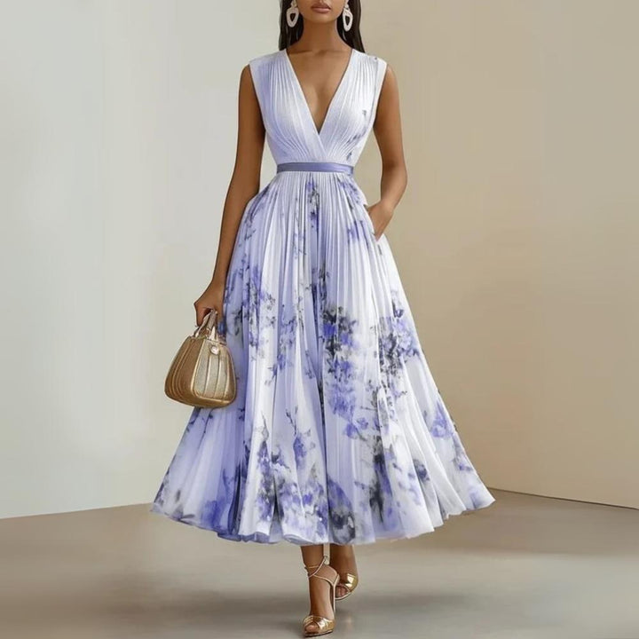 Mariana | Pleated Sleeveless Maxi