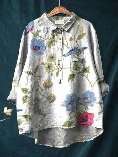 Jocelyn | Abstract Floral Print Button Front