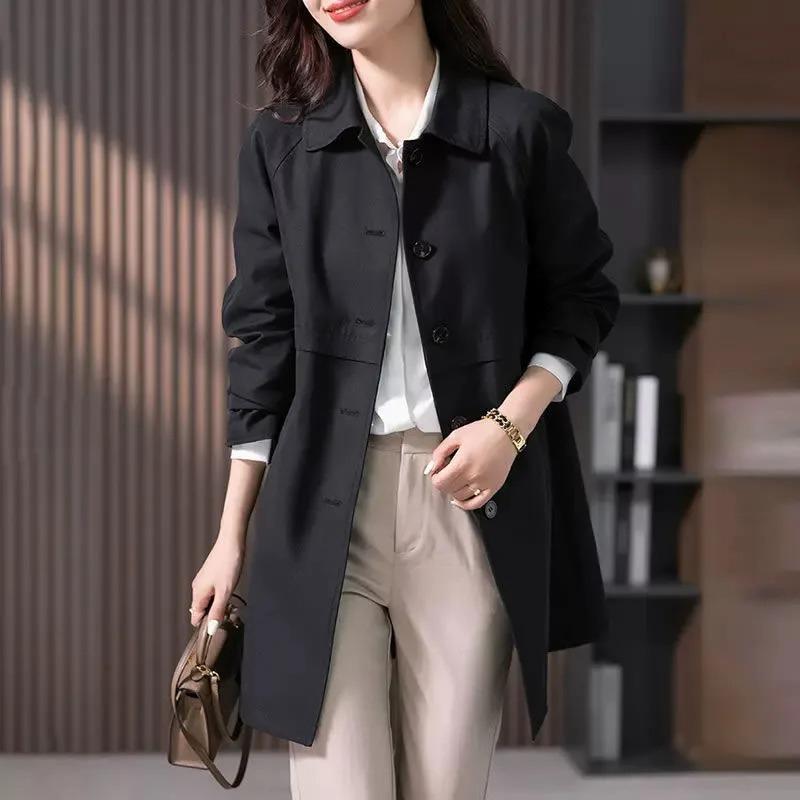 Ariella | Trench Coat - Long Single Button Front