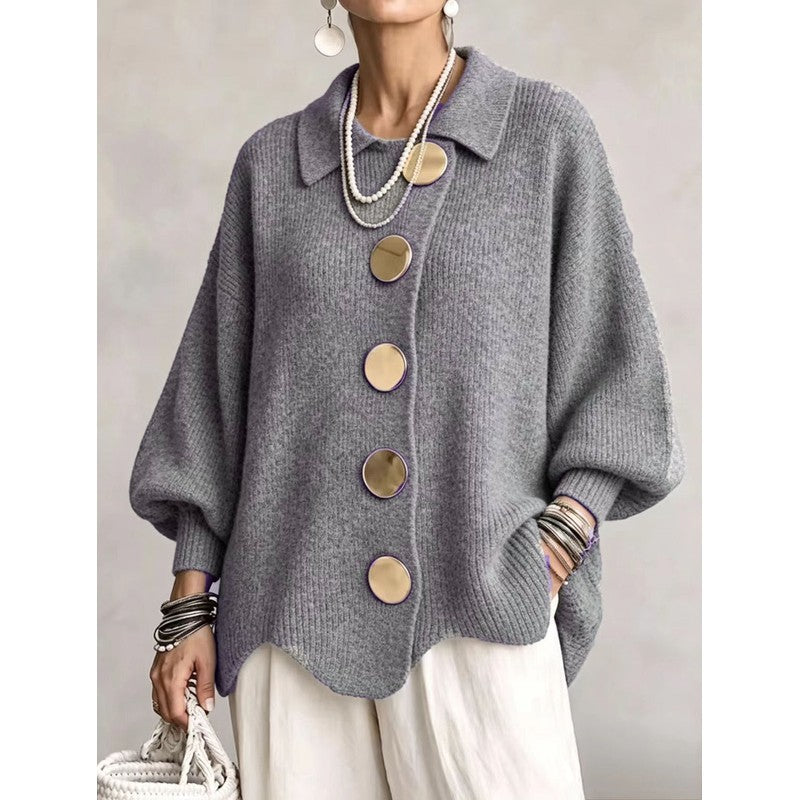 Victoire | Oversized Shirt-Collar Cardigan
