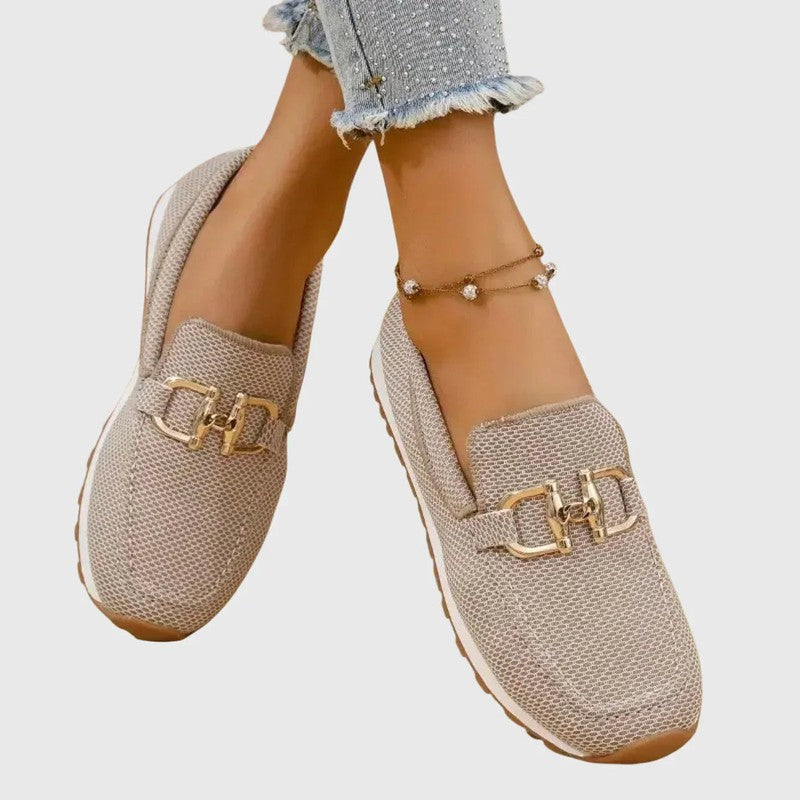 Ciara | Slip-On Loafers with Gold Horsebit Detail
