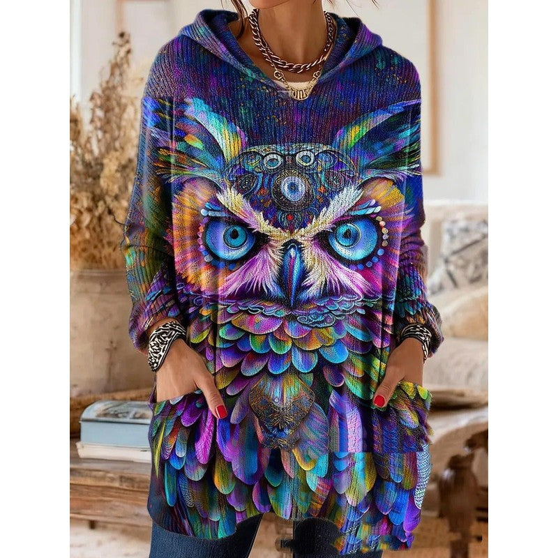 Lizzy | Hooded Retro Print Tunic
