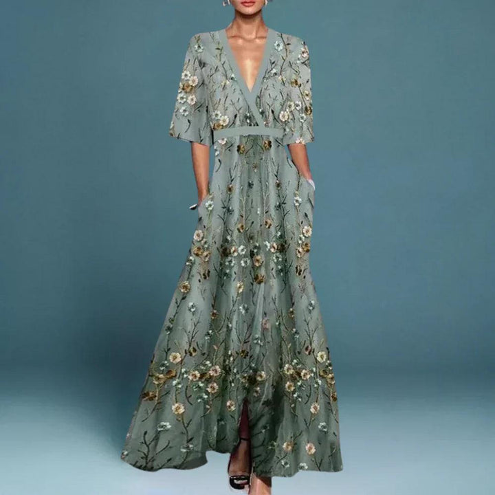 Riley | Elegant Maxi Dress with Floral Pattern