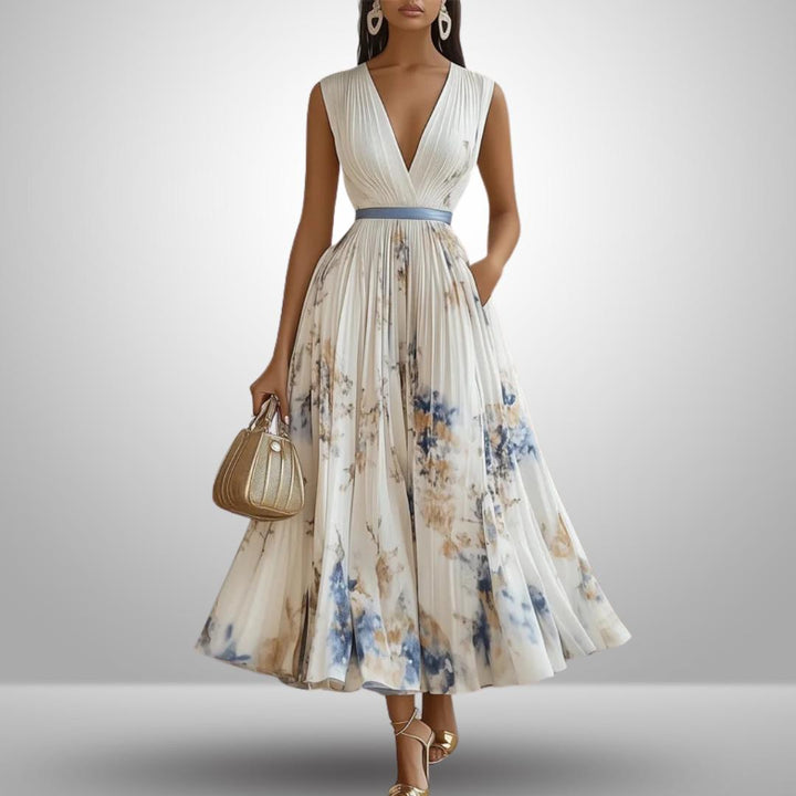 Mariana | Pleated Sleeveless Maxi