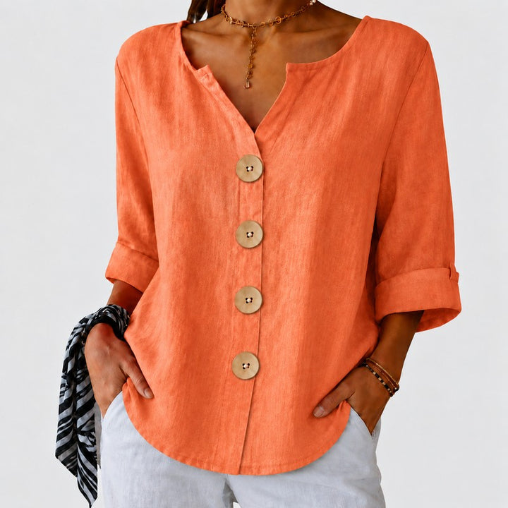 Amira | Button-Front Relaxed Blouse
