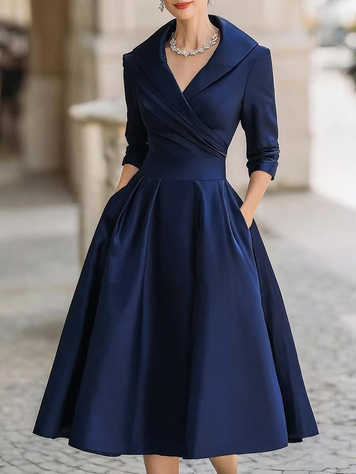 Liora | Elegant Midi Cocktail Dress