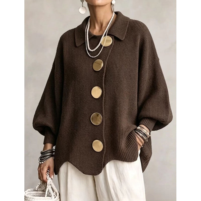 Victoire | Oversized Shirt-Collar Cardigan