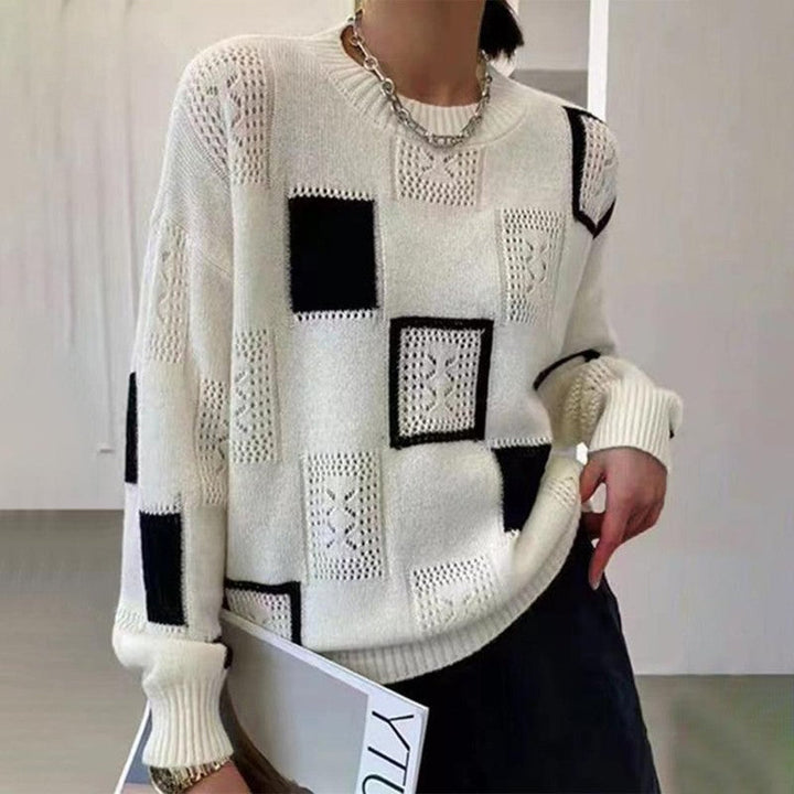Zaydeanne | Patchwork Block Knit Sweater