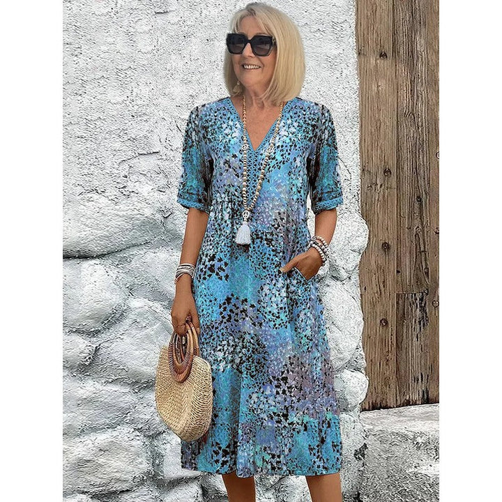 Ivy | Floral Print Relaxed Midi Dress