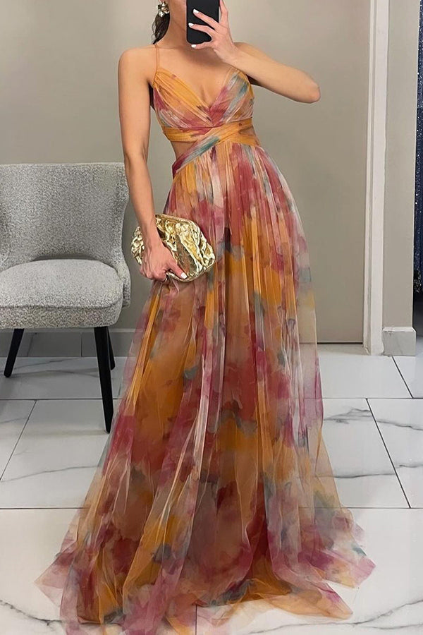 Gardenia | Long Floral Print Dress