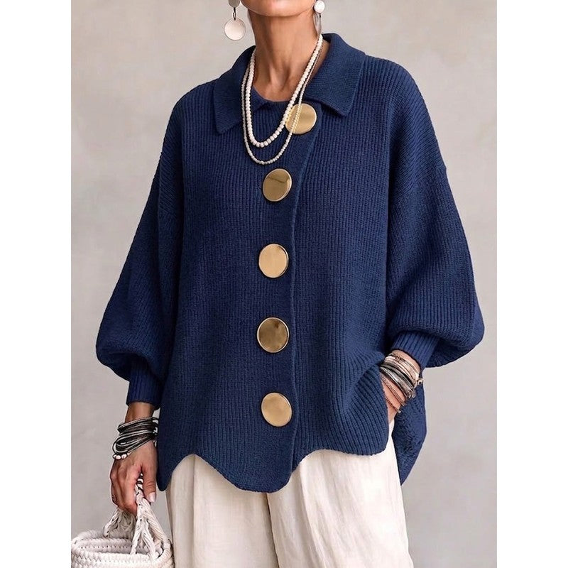 Victoire | Oversized Shirt-Collar Cardigan