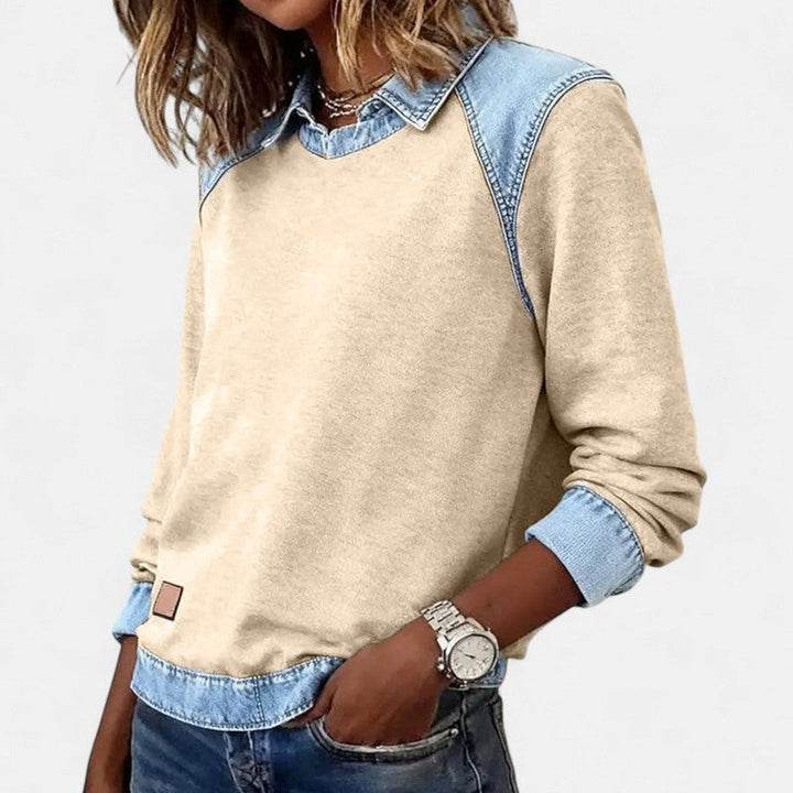 Zailah | Two-Tone Contrast Sweater