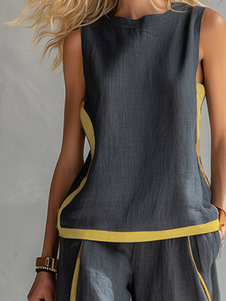 Marlene | Elegant Wide Leg Two Piece Summer Set