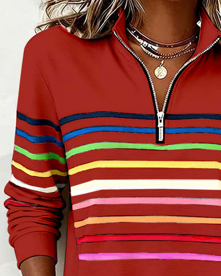 Adriana | Women's Sweatshirt with Stripes