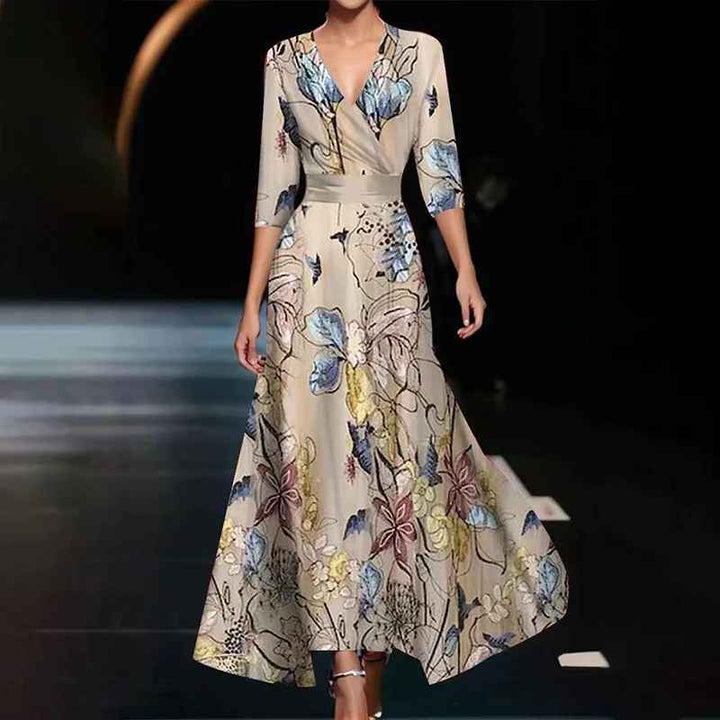 Zoe | Elegant Floral Wedding Guest Maxi Dress