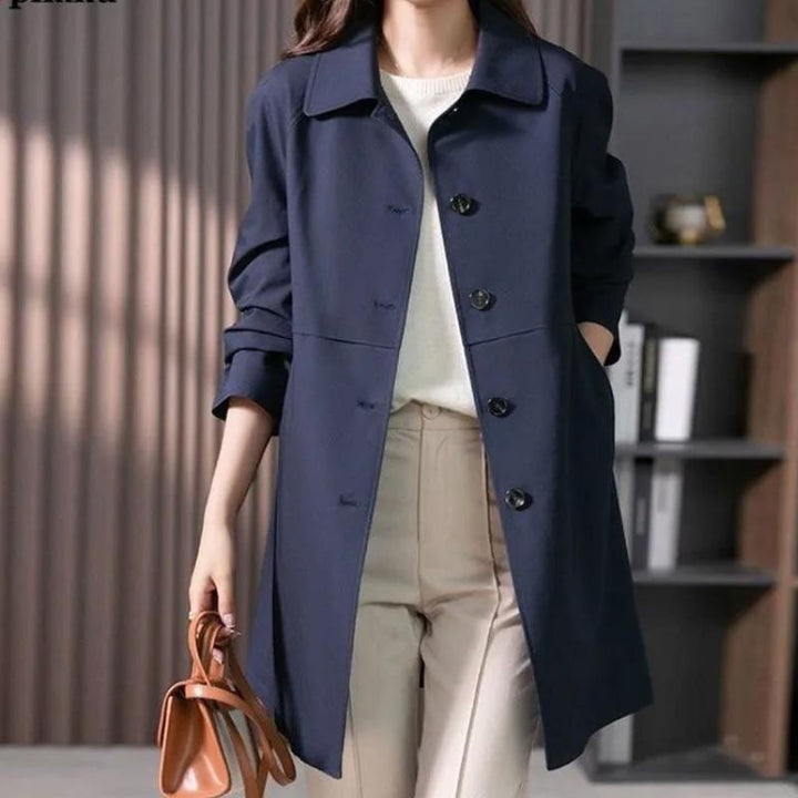 Ariella | Trench Coat - Long Single Button Front