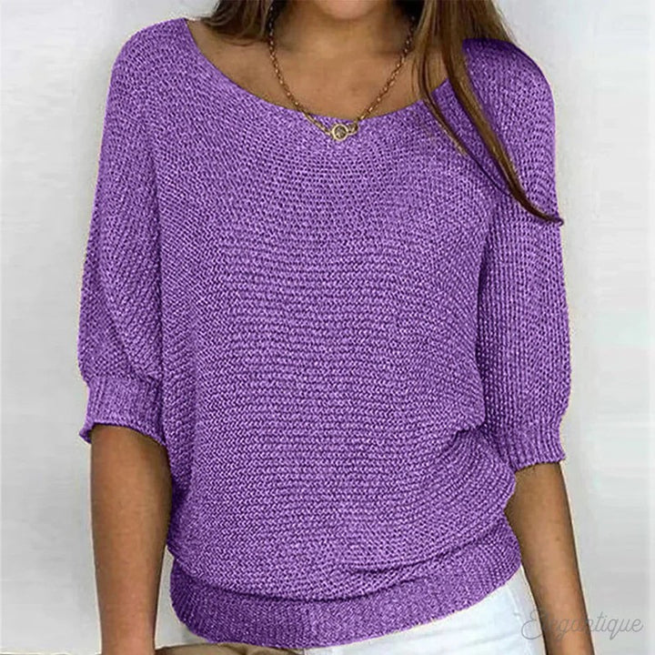 Gabrielle | V-Neck 3/4-Sleeve Sweater