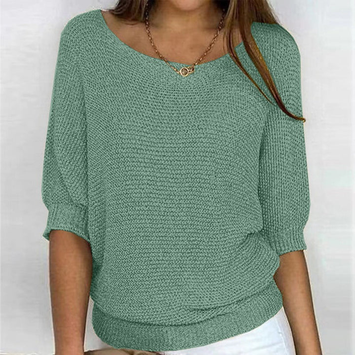 Brigitte | Relaxed Knit Off-Shoulder Sweater