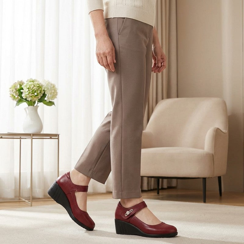 Lillian | Comfort Wedge Mary Jane Heels