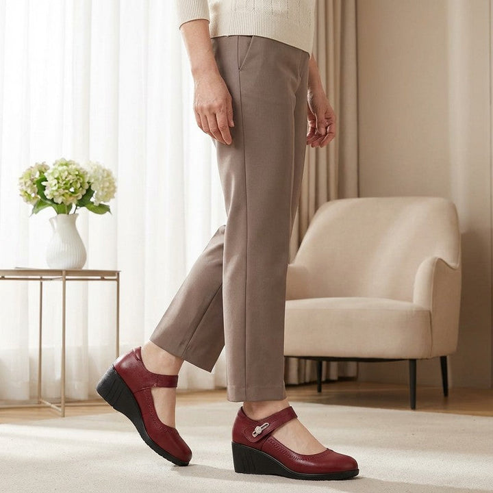 Lillian | Comfort Wedge Mary Jane Heels