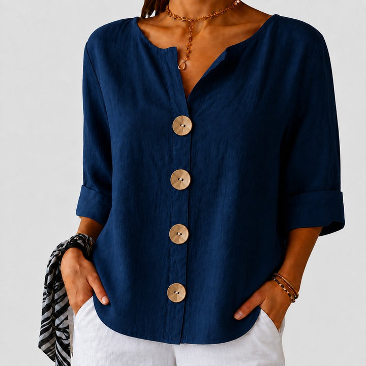 Amira | Button-Front Relaxed Blouse