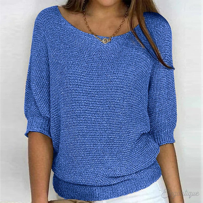 Gabrielle | V-Neck 3/4-Sleeve Sweater