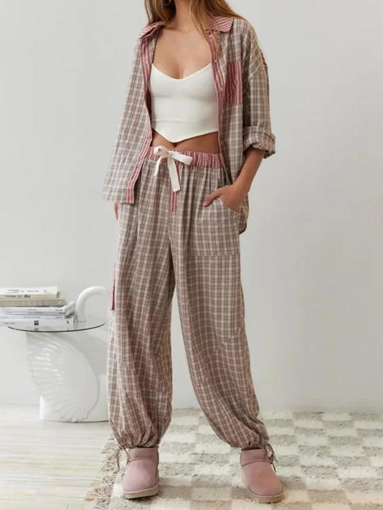 Greta | Two-Piece Soft and Stretchy Cotton Pajama Set