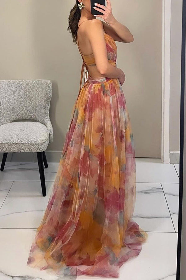Gardenia | Long Floral Print Dress