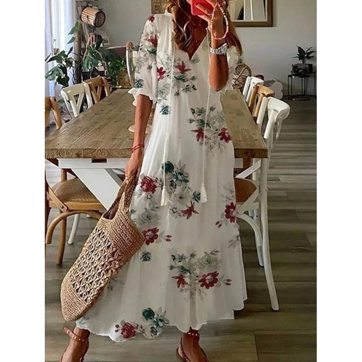 Anya | Bohemian Print Maxi Dress