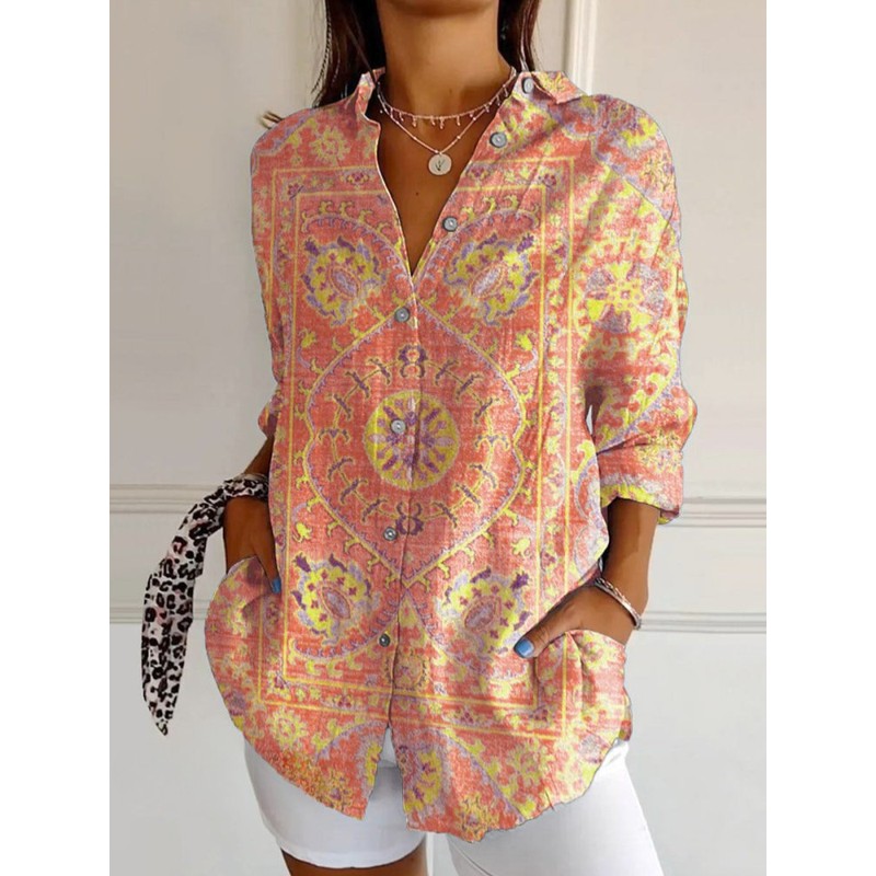 Isabeau | Relaxed Medallion Print Shirt