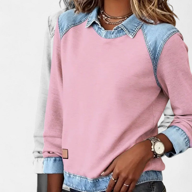 Zailah | Two-Tone Contrast Sweater