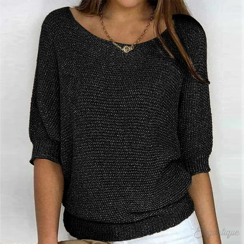 Gabrielle | V-Neck 3/4-Sleeve Sweater