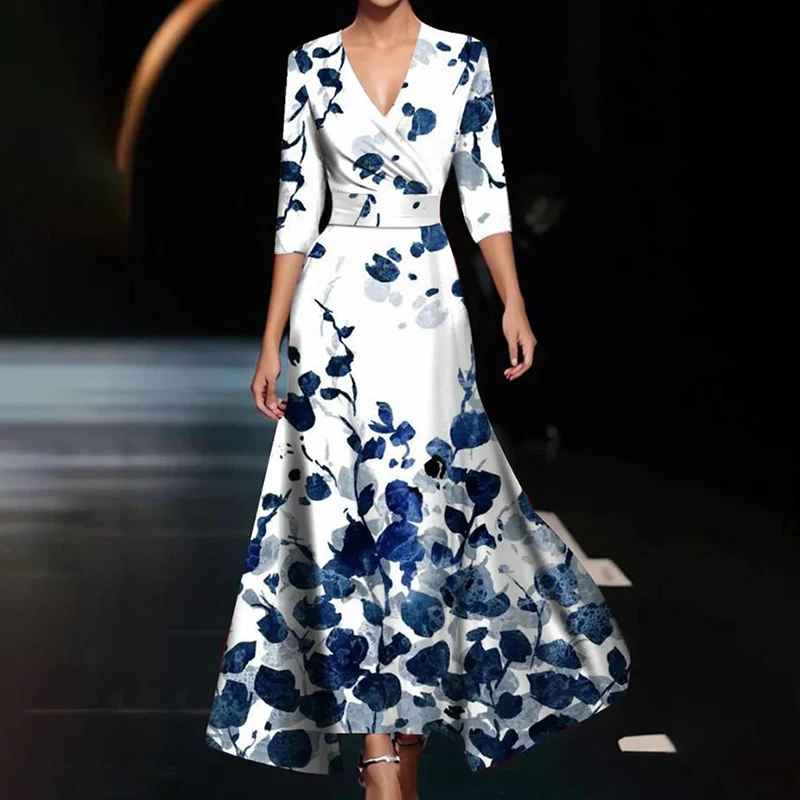 Zoe | Elegant Floral Wedding Guest Maxi Dress