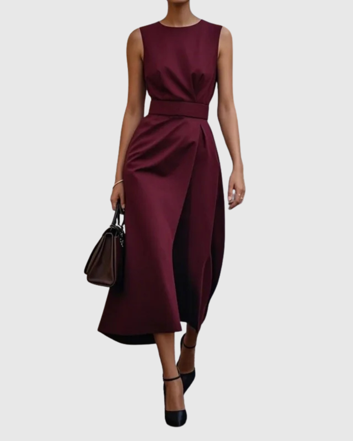 Lumi | Draped Sleeveless Midi Dress
