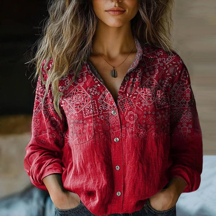 Rebecca | Bohemian Pattern Vintage Blouse