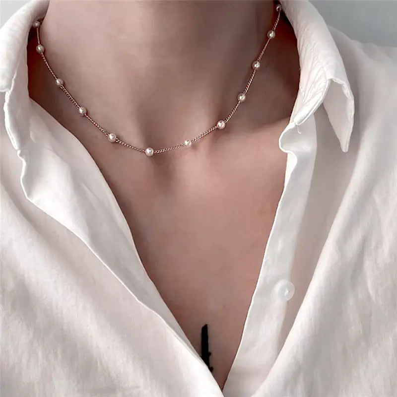 Shimmer Pearl Necklace