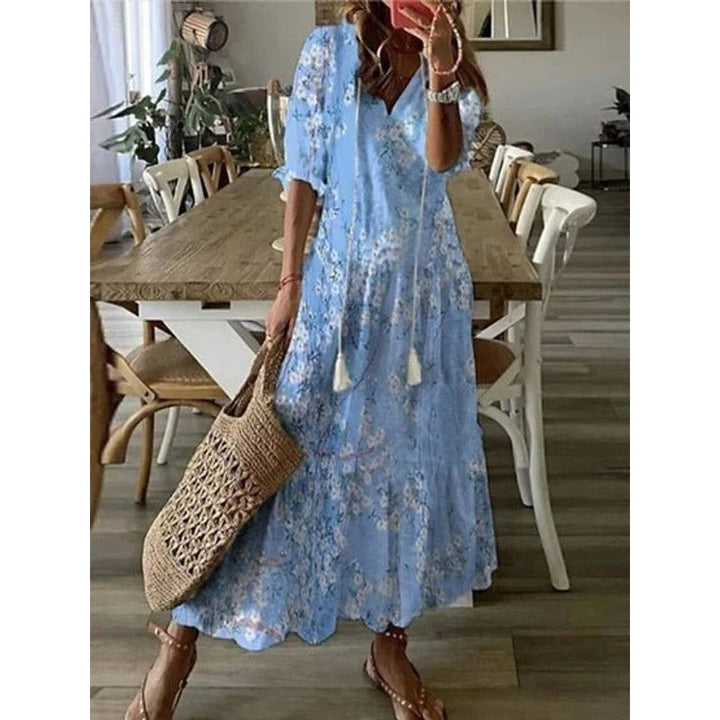 Anya | Bohemian Print Maxi Dress